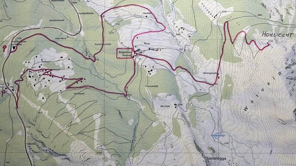 Trails Ganterwald > Berggasthaus > Hohliecht mit Abstieg zum Rothwald